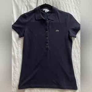 Lacoste Dark Blue Colard Button Down Classic Shirt Size Small